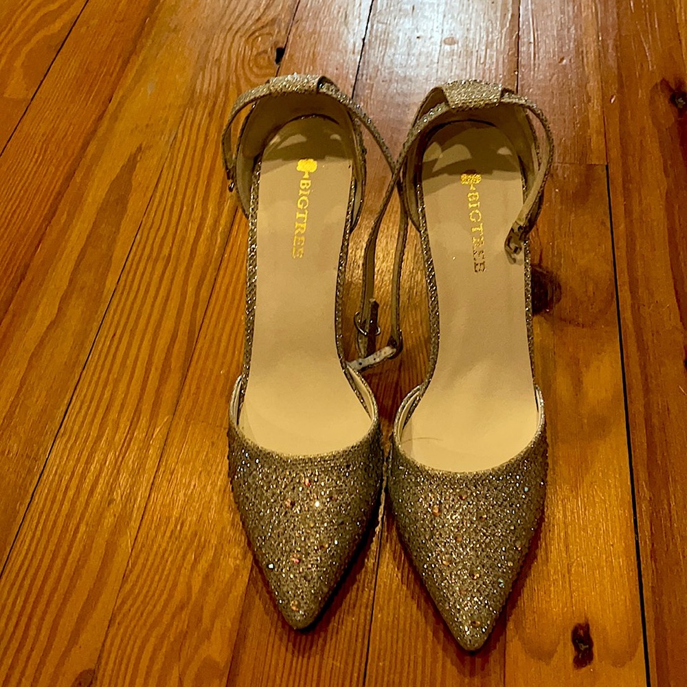 Silver sparkly shoes